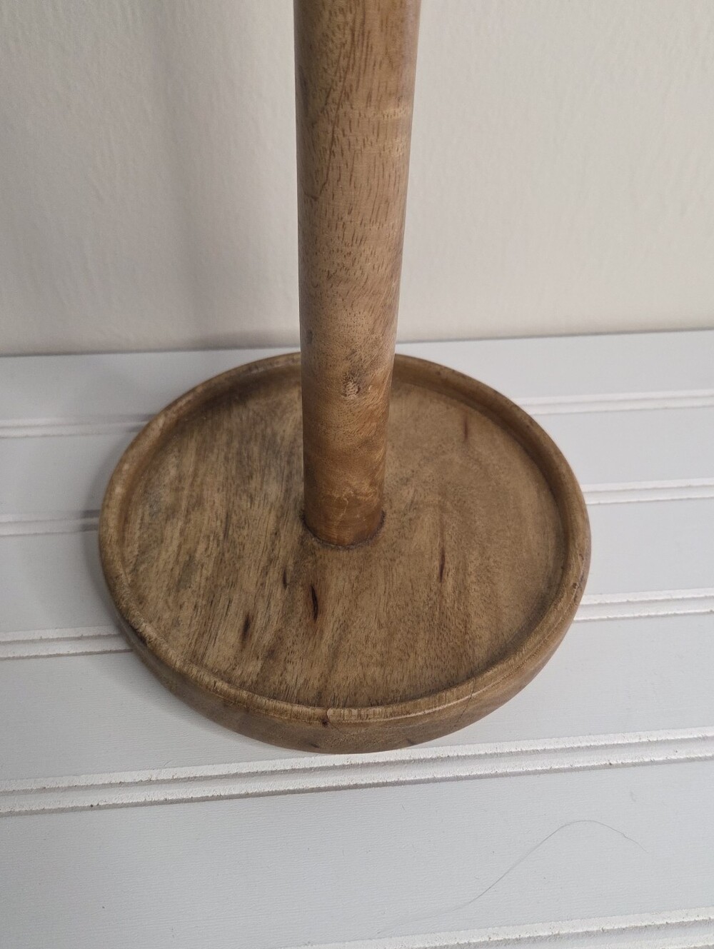 Magnolia Paper Towel Holder Brown Primitive Farmhouse Kitchen - Picture 3 of 6